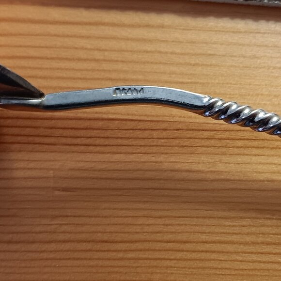 Vintage set of 4 Melchior Soviet Russian twisted handle coffee spoons - Picture 4 of 4